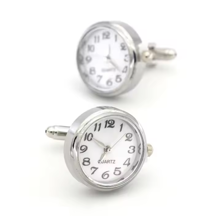 Gemelos de batería, mancuernas de reloj reales, movimientos, puños mecánicos, nuevos - 1