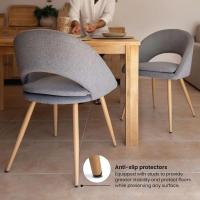 Pack de 2 Sillas de Comedor Tapizadas, Acolchadas y Ergonómicas, Estilo Moderno para Salón, Dormitorio o Cocina - details 26