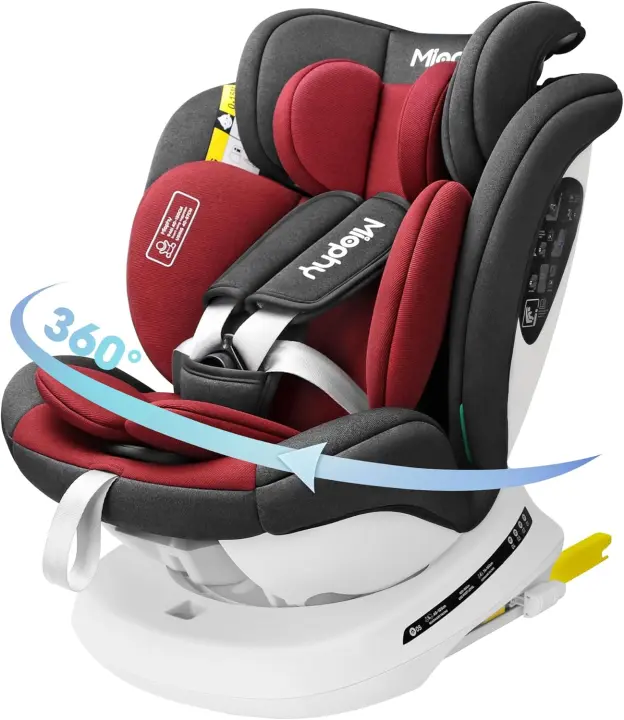 Silla de coche con Isofix giratoria 360 °   Grupo 0+/1/2/3, 0-12 años, 40-150 cm (Gris oscuro i-Size) - 1