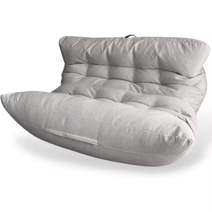 Sofá Puf Gigante Moderno de Diseño - Modelos de Puffs o Bean Bag Chair Grandes con Relleno Incluido para Adultos o Decoración Habitacion Juvenil Gris Oscuro - 1