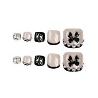 Arte de Uñas de Playa de Verano 24pcs Uñas Falsas de Acrílico con Perlas 3D para Uso en Salones de Belleza y Hogar DIY - details 5