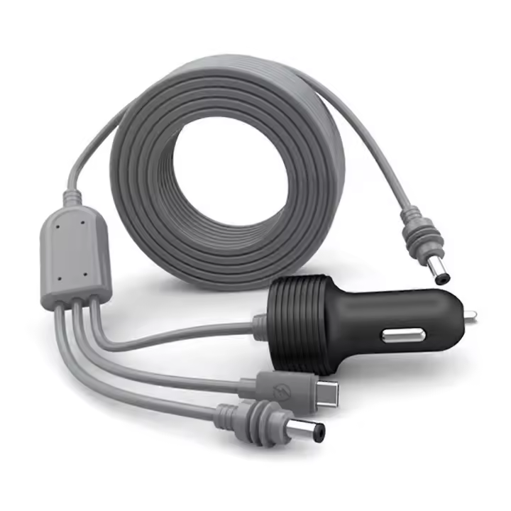 Starlink Mini 3 en 1 cable de alimentación de CC, enchufe de cigarrillo de 10 pies y cable de alimentación macho de CC para Starlink M - 1
