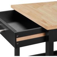 Carro de Cocina Carrito de Servicio con Ruedas Carro Auxiliar con Espacio de Almacenamiento Carro Cocina Comedor Hogar Negro - details 5
