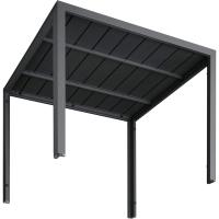 Mesa de Jardín Exterior de Aluminio 90x90x74,5cm Diseño de Patas Ajustables y Topes - details 2