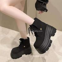 Botas de suela gruesa con logo Dropshipping, zapatos de invierno, tacones altos, botas de mujer - details 9