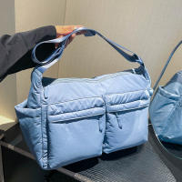 2025 nueva ropa de algodón bolsa de tela de gran capacidad casual versátil hombro mensajero bolsa de mujer ligera chica bolso de hombro - details 7