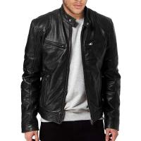 Chaqueta de cuero para hombre, chaqueta informal de moda para motocicleta, chaqueta de PU con cuello ajustado, chaqueta de cuero a prueba de viento para otoño e invierno, estilo para hombre - details 7