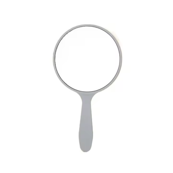 Espejo portátil redondo pequeño para mujer con mango anticaída, espejo de maquillaje compacto para la decoración del hogar. - 1