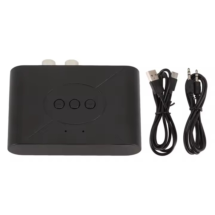 Receptor de Sonido Bluetooth 5.3 NFC Habilitado Adaptador de Sonido Inalámbrico para Coche con AUX 3.5mm Jack Soporta USB - 1