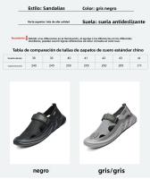👍 🧡 🤞   Sandalias de hombre de cuero con bolsa de malla, puntera hueca, verano 2025, nuevas, transpirables, para exteriores, informales, zapatos de playa, con agujeros, estilo papá. - details 1