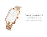 Reloj de cuarzo para mujer 2025 - Diseño Vintage Italiano con Cuarzo Japonés de Alta Precisión, Cuadrante Cuadrado Minimalista, Acero Inoxidable Ajustable y 30M Resistente al Agua - Regalo Elegante para Cumpleaños y Celebraciones (Estilo Nórdico) - details 5