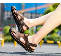 Sandalias de verano para hombre, sandalias romanas clásicas de cuero, zapatillas cómodas para exteriores, chanclas de goma para playa, sandalias de Trekking acuático para hombre - details 10