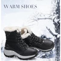 Botas de nieve de felpa para mujer, zapatos de senderismo al aire libre, Botines altos a la moda, zapatos de fondo grueso para caminar, Invierno - details 1