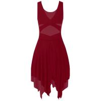 Tutú de ballet para mujer adulta con tirantes finos, vestido contemporáneo de gasa asimétrico, trajes de danza lírica - details 34