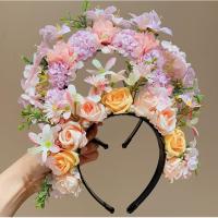 Tocado de flores con cabeza de Quanzhou, guirnalda de flores de estilo étnico, accesorios para el cabello, accesorios de fotografía - details 14