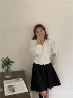Blusa de verano para mujer, camisa de primavera, blusa para mujer, Blusas largas de gasa, informales, elegantes, Vintage, de manga larga, holgada de gran tamaño, blanca - details 11