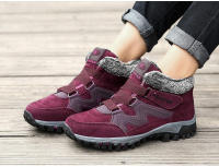 Botas de invierno cálidas de algodón para mujer, zapatos deportivos para exteriores, botas de nieve antideslizantes, botines de nieve antifrío para senderismo para mujer - details 15