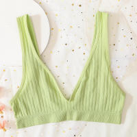 Sujetador sin costuras con cuello profundo para mujer, lencería sexy inalámbrica, bragas para dormir, sujetador push-up unisex, top corto. - details 13