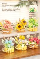 Bloques de construcción ensamblados, caja de regalo de flores eternas, día de San Valentín, Navidad, día de la madre, regalos de - details 5