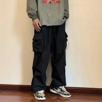 Pantalones Casuales de Primavera 2025 Cintura Elástica, Color Sólido, Múltiples Bolsillos, Estilo Suelto para Hombres y Mujeres - details 10
