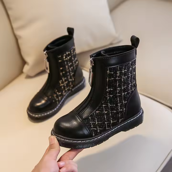 Nuevo compañero de clase versión coreana moda cuero niñas botas individuales estilo británico - 1