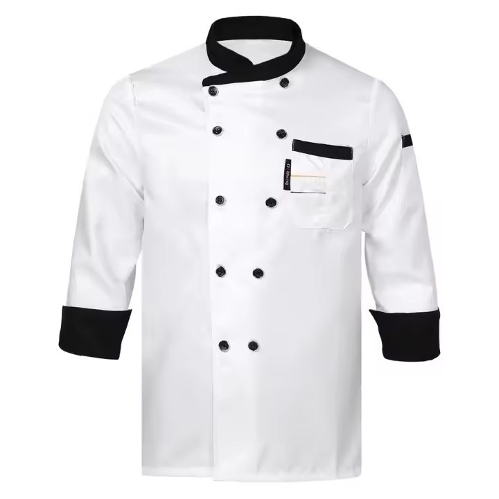 Ropa de Chef de manga larga, uniforme de cocina para restaurante, abrigo de Chef para hombres y mujeres, chaquetas de trabajo de camarero, uniforme profesional general - 1