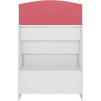 Librería Infantil Luray con 4 Estantes, 2 Cajones y 2 Compartimentos Laterales I Librería De Madera Moderna, Color:Blanco - details 5