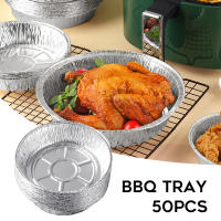 Bandeja de Aluminio Multiuso Resistente al Calor Herramienta de Horneado Práctica para Fritura en Aire No Pegajosa 50PCS - details 7