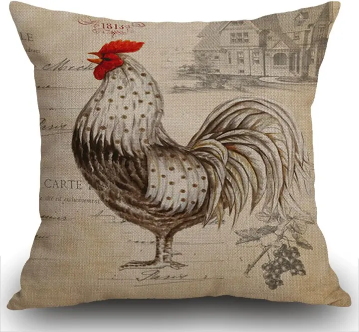 Funda de Almohada de Estilo Retro Beige Tamaño 18x18 pulgadas Ideal para Sala de Estar, Sofá, Cama - 1