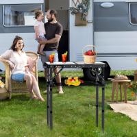 Mesa de Camping Plegable Portátil 60x40x25.4/49/67cm Altura Ajustable Impermeable Negro - details 34