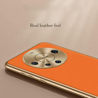 Funda protectora de lujo para Huawei Mate 60 Pro Prevención de caídas Material exterior Cuero Metal TPU - details 2