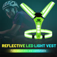 WEST BIKING-Chaleco de seguridad para ciclismo para hombre, chaleco reflectante ligero para caminar por la noche, patinete eléctrico, chaleco intermitente para correr y pescar - details 1