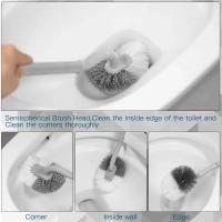 Cepillo De Inodoro Plástico Con Mango Largo Cepillo De Limpieza Para WC Cerdas Suaves Acessorios De Baño Eliminador De Ranuras Para Hogar - details 1