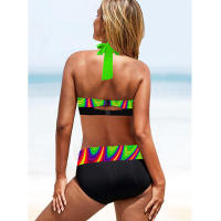 Bikini de cintura alta para mujer, traje de baño Sexy con realce, conjunto de Bikini, ropa de baño para playa XXXL, novedad de 2023 - details 8