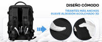 Mochila de Viaje Avión para Mujer Equipaje de Mano 45x36x20 Impermeable con Cable USB - details 2