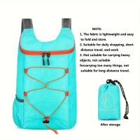 Bolso Plegable de Luz Exterior en Color Beige, Bolso Deportivo Ligero para Viaje y Senderismo con Almacenamiento, Mochila Pequeña Multifunción - details 16