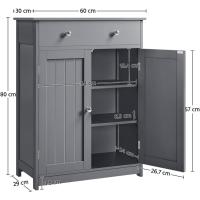 Auxiliar Tres Niveles Columna Cuarto Cajonera Mara Lacada 60x30x80cm Blanco - details 11
