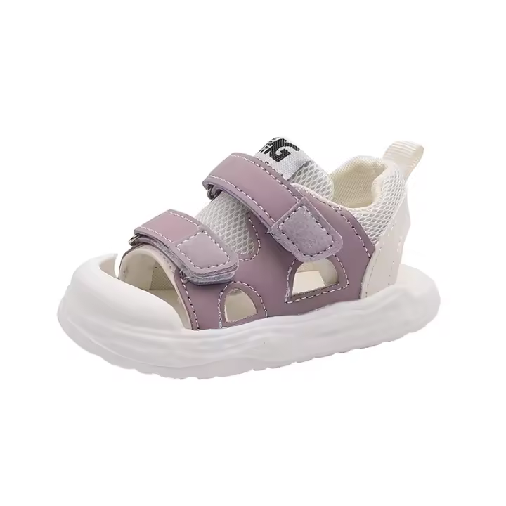 Antideslizante de suela suave bolsa sandalias de cabeza 0-1-6 años de edad 3 niños y niñas antideslizante de suela suave bebé niño zapatos de verano nueva tendencia - 1