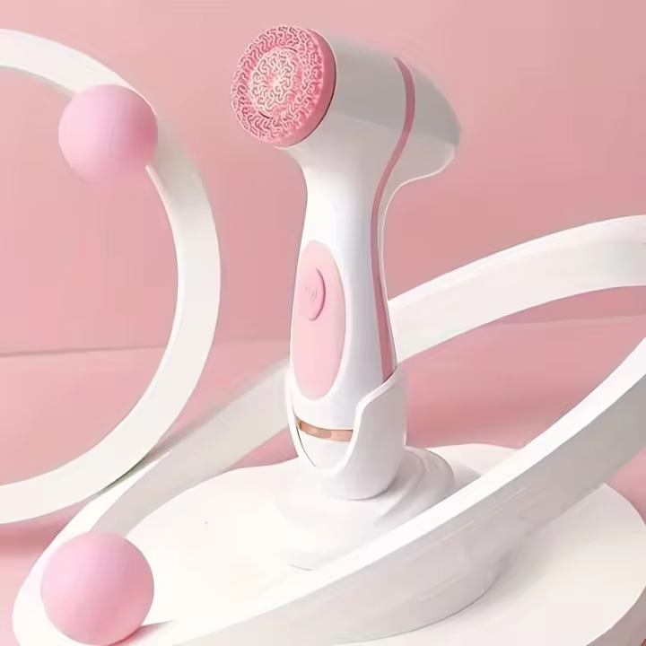 Cepillo de limpieza Facial recargable 3 en 1, limpiador Facial motorizado, impermeable, de silicona, giratorio - 1