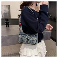Bolso de mano de moda, bolso vaquero Retro, bolso cruzado para axila, bolso de hombro para chica picante, bolso para axila, bolso de tela Y2K, ropa de calle - details 12