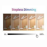 Rechargeable LED Clock Dimmable Desk Lamp 2 Heads 180 Degree Rotation Foldable Desktop Reading Night Light Eye Protection - details 5