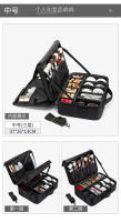 Bolsa de maquillaje portátil de gran capacidad para maquilladores profesionales, tatuajes, decoración de uñas, estuche de almacenamiento multifuncional - details 14