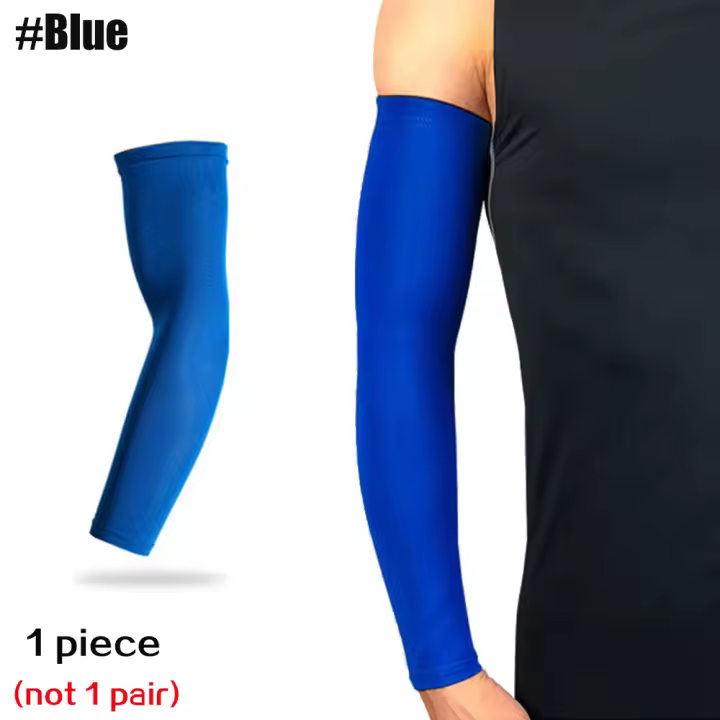 Manga de compresión para brazo deportivo, calentador de brazo para correr, protección UV, voleibol, bandas de protección solar, 1 piezas - 1