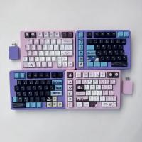 Jin75 Teclado Inalámbrico Modo Único 2.4G Dongle Color Rosa Morado y Negro Teclado Mecánico Personalizable con Intercambio Térmico VIAL Color Rosa Accesorios para Teclado DIY Juego de Teclado. - details 0