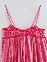 Día de la madrevestido Midi bohemio para Mujer, vestido de vacaciones con encanto de empalme, vestido de tirantes Vintage de punto, Vestidos de Mujer para Mujer - details 9