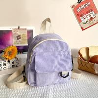 Mochila vintage de pana: EL VIENTO SOPLA EL RÍO FLUYE - 19cm/7.48in x 26cm/9.90in - Cierre de cremallera - Forro de poliéster - Perfecta para la escuela o salidas informales - details 8
