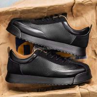 Nuevos zapatos premium negros originales de alta calidad para hombres, zapatos deportivos casuales de cuero de diseño italiano a la moda, zapatos calientes de bajo precio - details 5