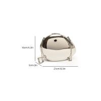 Bolso Concha Acrílica Fiesta Noche, Dorado Plateado Mujer con Bandolera Metal Brillante, Pequeño - details 8