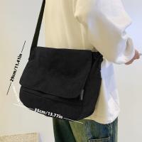 Bolso Bandolera de Nailon Negro de Color Sólido con Cierre de Cremallera y Forro de Poliéster - details 0