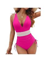 Traje de baño de una pieza para mujer, traje de baño de cintura alta sexy ajustado, bikini de mujer - details 5